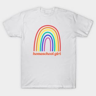 Homeschool Pride Girl Rainbow T-Shirt